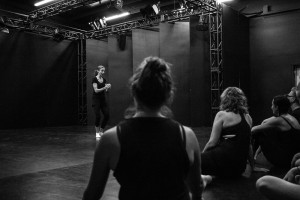 Students training with Ellen Lauren last week at Theatre New Brunswick.